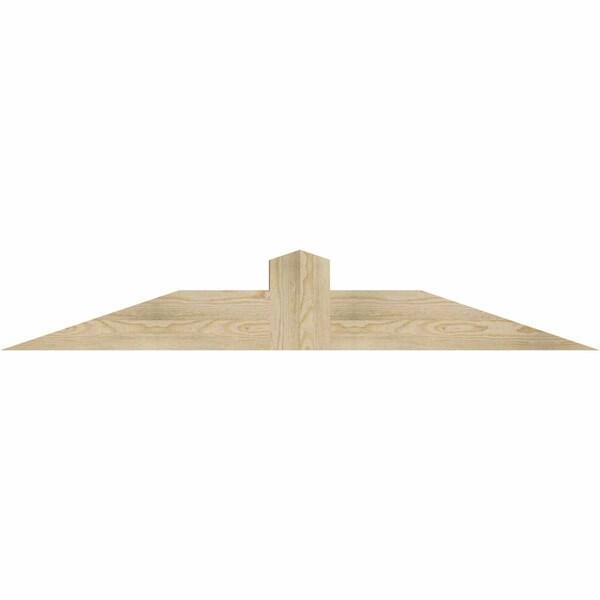Ekena Millwork Portland Rough Sawn Timber Gable Bracket, Douglas Fir, 60"W x 10"H x 4"D x 6"F, 4/12 Pitch GBW060X10X0406POR00RDF - main